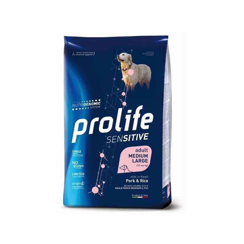 Prolife - Sensitive Adult Medium/Large Pork et Rice 2.5KG Prolife - Sensitive Adult Medium/Large Pork et Rice 2.5KG