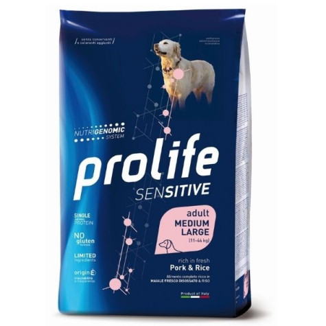 Prolife - Sensitive Adult Medium/Large Schweinefleisch und Reis 2,5 kg - 