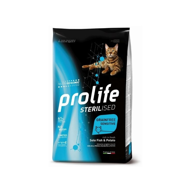 Prolife - Sterilised Grain Free Adult Sole Fish et Potato 1.5Kg Prolife - Sterilised Grain Free Adult Sole Fish et Potato 1.5Kg