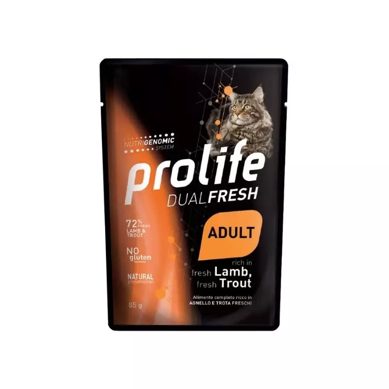 Prolife - Dual Fresh Adult Lamb Trout 12x85gr Prolife - Dual Fresh Adult Lamb Trout 12x85gr