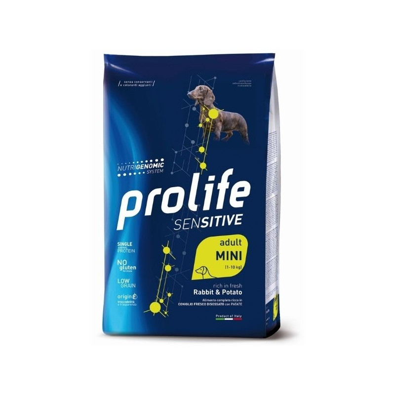 Prolife - Sensitive Adult Mini Rabbit et Potato 600gr Prolife - Sensitive Adult Mini Rabbit et Potato 600gr