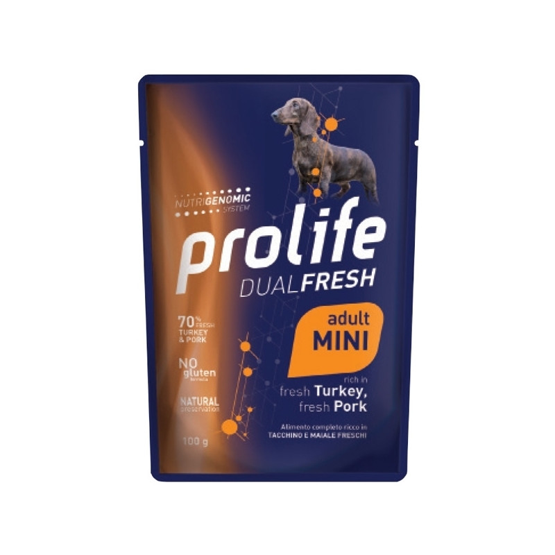 Prolife - Dual Fresh Adult Mini Turkey et Pork 100gr Prolife - Dual Fresh Adult Mini Turkey et Pork 100gr