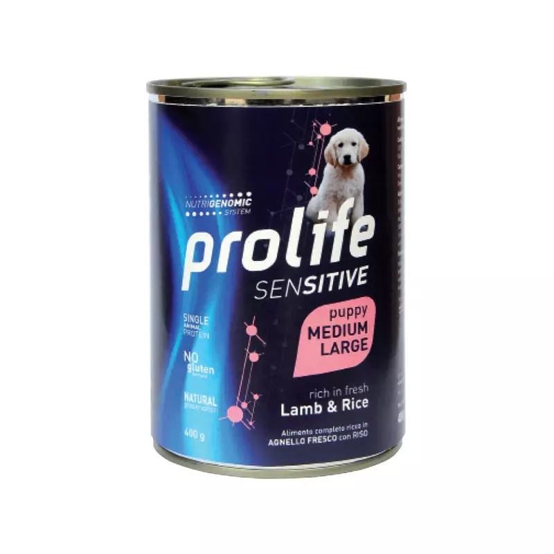 Prolife - Sensitive Puppy Medium/Large Lamb & Rice 400gr Prolife - Sensitive Puppy Medium/Large Lamb & Rice 400gr