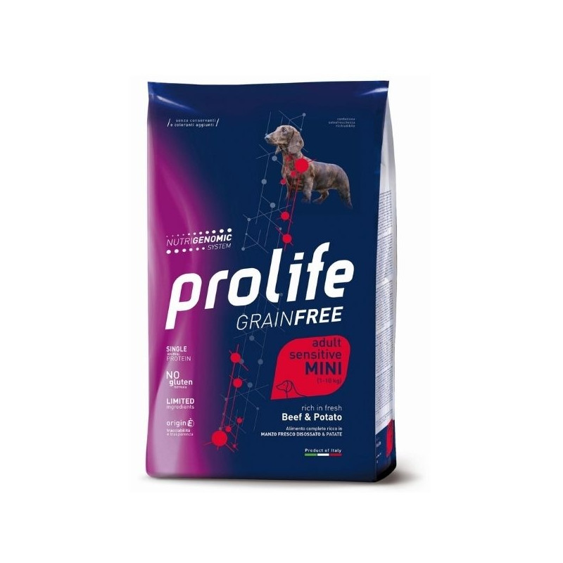 Prolife - Grain Free Adult Mini Sensitive Beef & Potato 600gr