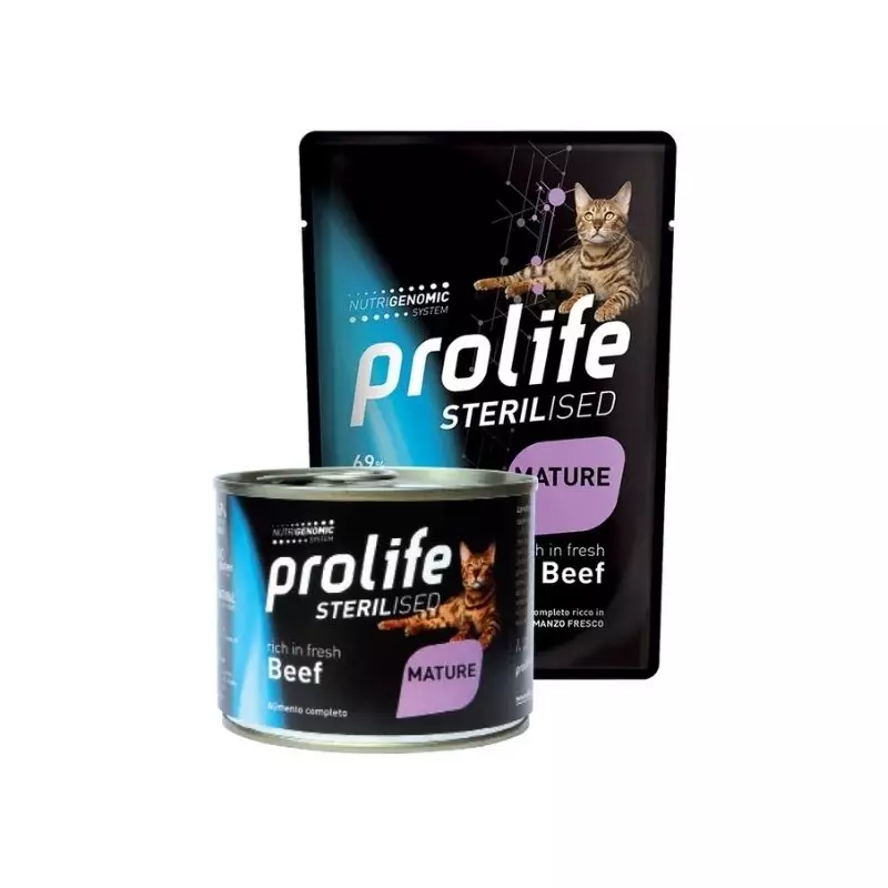 Prolife - Sterilisiertes, getreidefreies, reifes Rindfleisch 12x85gr