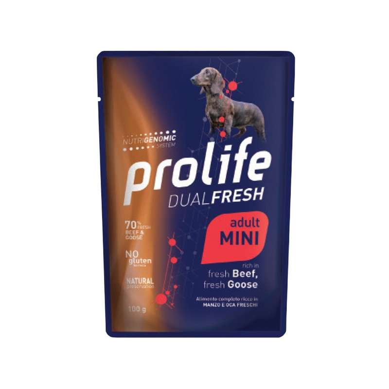 Prolife - Dual Fresh Adult Mini Beef et Goose 100gr Prolife - Dual Fresh Adult Mini Beef et Goose 100gr