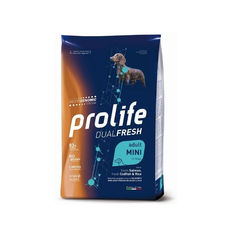 Prolife - Dual Fresh Adult Mini Salmon Codfish et Rice 7kg Prolife - Dual Fresh Adult Mini Salmon Codfish et Rice 7kg
