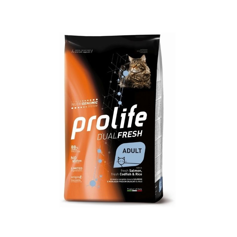 Prolife - Dual Fresh Adult Salmon Codfish et Rice 400gr Prolife - Dual Fresh Adult Salmon Codfish et Rice 400gr