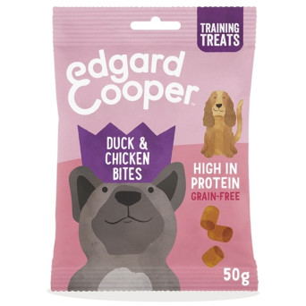 Edgard&Cooper - Bocconcini Bites di Anatra e Pollo Senza Cereali 50gr - 