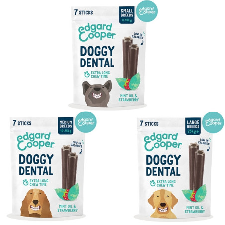 Edgard&Cooper - Doggy Dental Erdbeere und Minze groß +25 kg - 