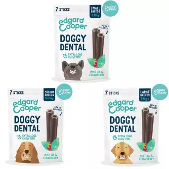 Edgard&Cooper - Doggy Dental Erdbeere und Minze, mittelgroß, 10–25 kg -