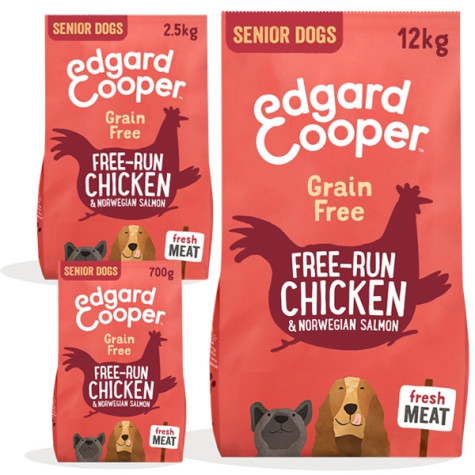 Edgard&Cooper – Älteres frisches Hühnerfleisch aus Freilandhaltung und norwegischer Lachs, getreidefrei, 12 kg - 