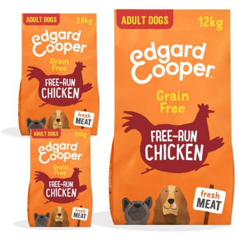 Edgard&Cooper - Frisches Hühnerfleisch aus Freilandhaltung für Erwachsene ohne Getreide, 12 kg - 