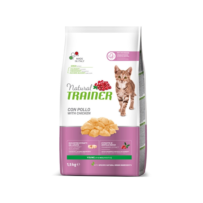 Trainer - Natural Young Adult avec Poulet 1.5KG Trainer - Natural Young Adult avec Poulet 1.5KG