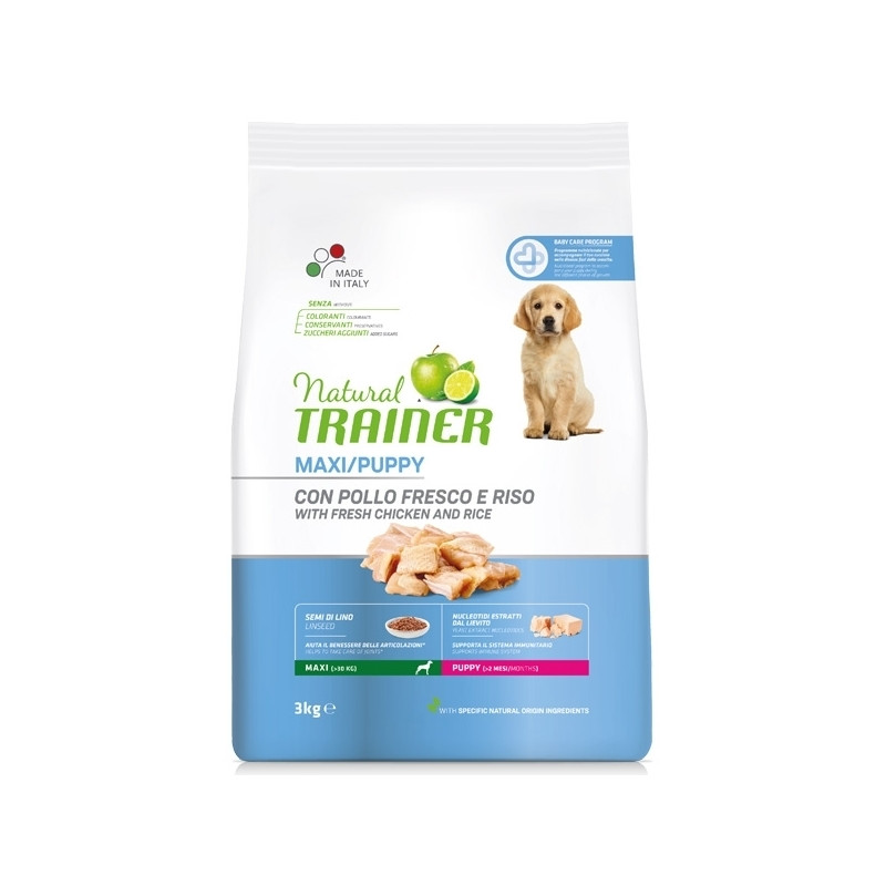 Trainer - Natural Puppy Maxi with Fresh Chicken and Rice 12KG