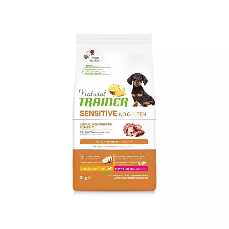 Trainer - Natural Sensitive No Gluten Small & Toy Puppy & Junior mit Anatra 2KG