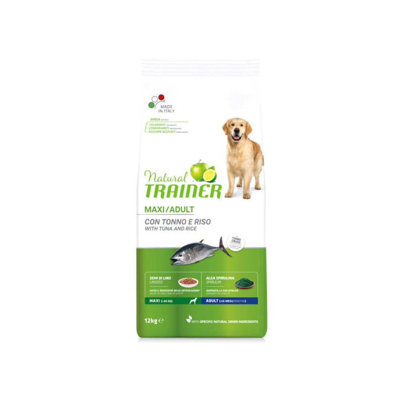 Trainer - Natural Adult Maxi avec Thon et Riz 12KG Trainer - Natural Adult Maxi avec Thon et Riz 12KG