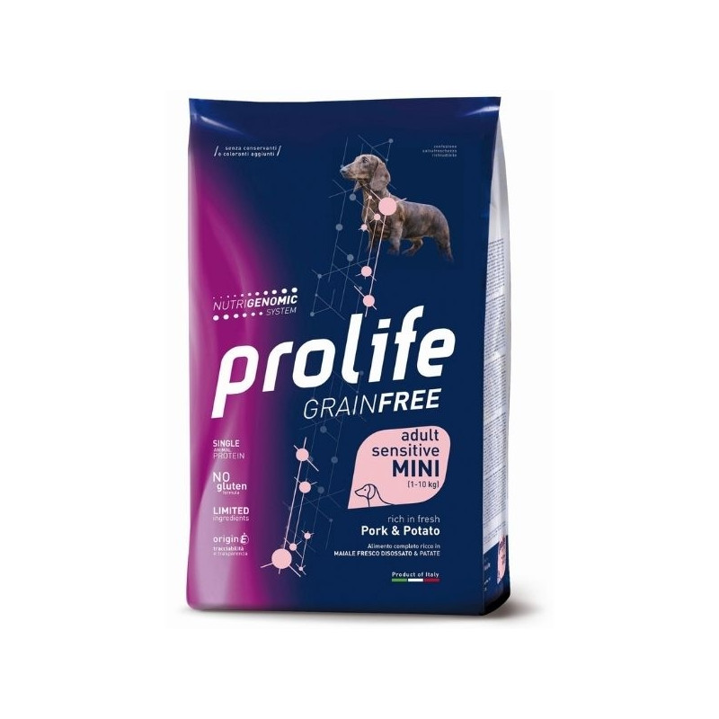 Prolife - Grain Free Adult Mini Sensitive Pork et Potato 600gr Prolife - Grain Free Adult Mini Sensitive Pork et Potato 600gr