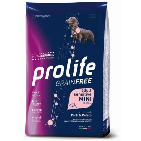 Prolife - Grain Free Adult Mini Sensitive Pork & Potato 600gr - 