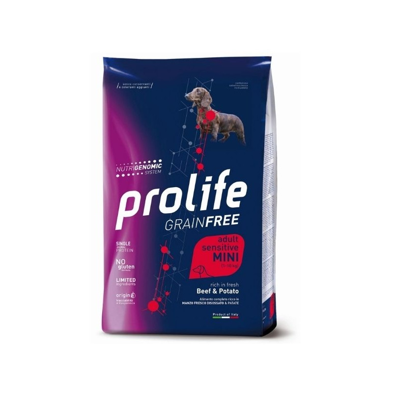 Prolife - Grain Free Adult Mini Sensitive Beef et Potato 7KG Prolife - Grain Free Adult Mini Sensitive Beef et Potato 7KG