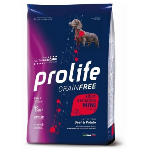 Prolife - Grain Free Adult Mini Sensitive Beef & Potato 7KG - 