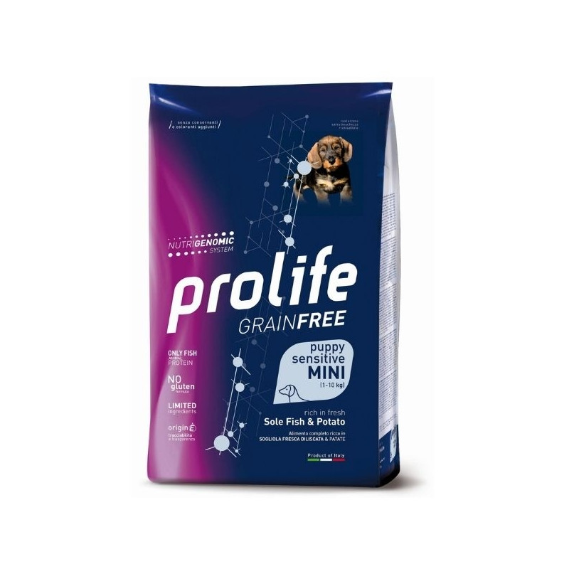 Prolife - Grain Free Puppy Mini Sensitive Sole Fish et Potato 600gr