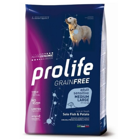 Prolife - Grain Free Adult Medium/Large Sensitive Sole Fish & Potato 10KG - 