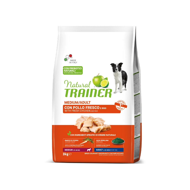 TRAINER NATURAL DOG ​​MAXI ADULT CHICKEN AND RICE 12 KG