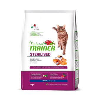 Trainer - Natural Adult Sterilized with Salmon and Pea Fiber 3kg - 