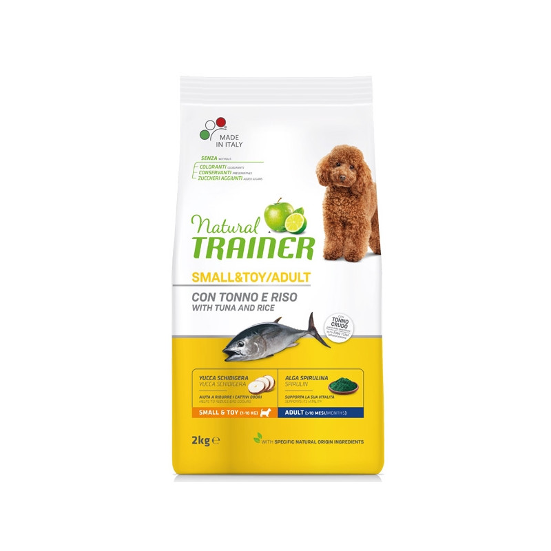 Trainer - Natural Adult Small et Toy avec Thon et Riz 2KG Trainer - Natural Adult Small et Toy avec Thon et Riz 2KG