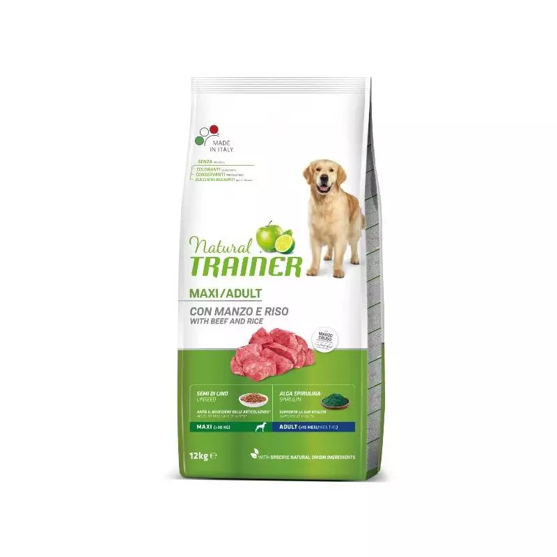 Natural Trainer - Adult Maxi mit Rindfleisch und Reis 12 kg
