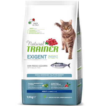 Trainer - Natural Cat Exigent Adult con Pesce Azzurro 1,5 kg -