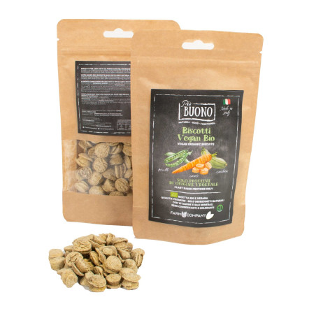 FARM COMPANY Buono Biscotti Vegan Bio con Piselli, Zucca e Carota 80 gr. - 