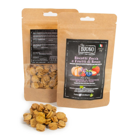 FARM COMPANY Buono Biscuits Bio Citrouille, Pomme et Frutti di Bosco Bio 80 g.