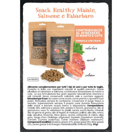 FARM COMPANY Buono Snack Healthy Maiale e Salmone e Rabarbaro 80 gr. - 