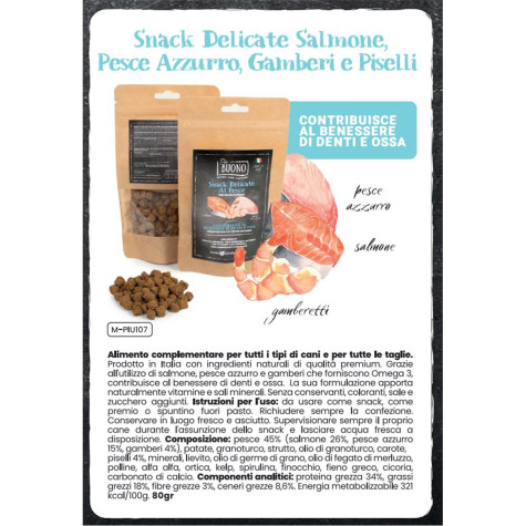 FARM COMPANY Delikater Snack-Gutschein mit Lachs, Blaufisch, Garnelen und Erbsen 80 gr. - 