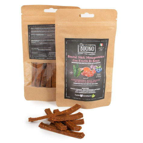 FARM COMPANY Buono Dentalstick Monoprotéique avec Frutti di Bosco et Alga Ascophillum 80 g.