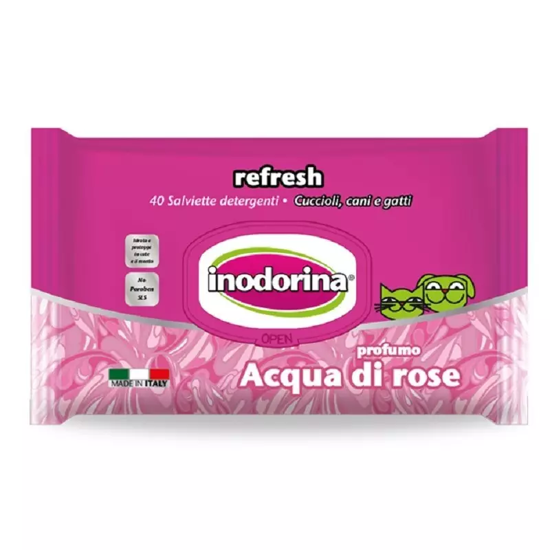 INODORINA ROSE WASSER WIPES 40 Stk. INODORINA ROSE WASSER WIPES 40 Stk.