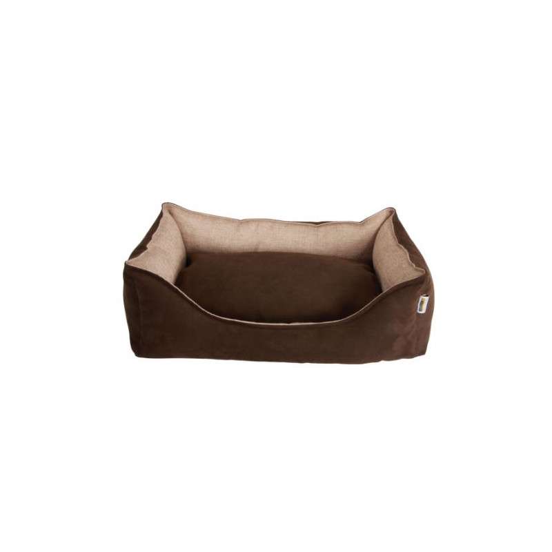 Fabotex - Elite Brown and Beige Rectangular Kennel with Double Cushion Size. 3 - 120 X 81 X 28.5 Cm