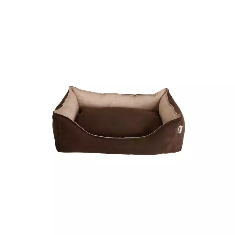 Fabotex – Elite-Hundehütte in Braun und Beige, rechteckig, mit doppelter Kissengröße. 3 - 120 x 81 x 28,5 cm