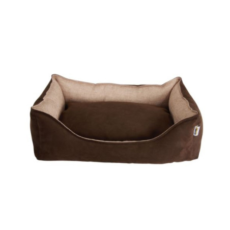 Fabotex – Elite-Hundehütte in Braun und Beige, rechteckig, mit doppelter Kissengröße. 3 - 120 x 81 x 28,5 cm - 