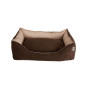 Fabotex - Elite Brown and Beige Rectangular Kennel with Double Cushion Size. 3 - 120 X 81 X 28.5 Cm