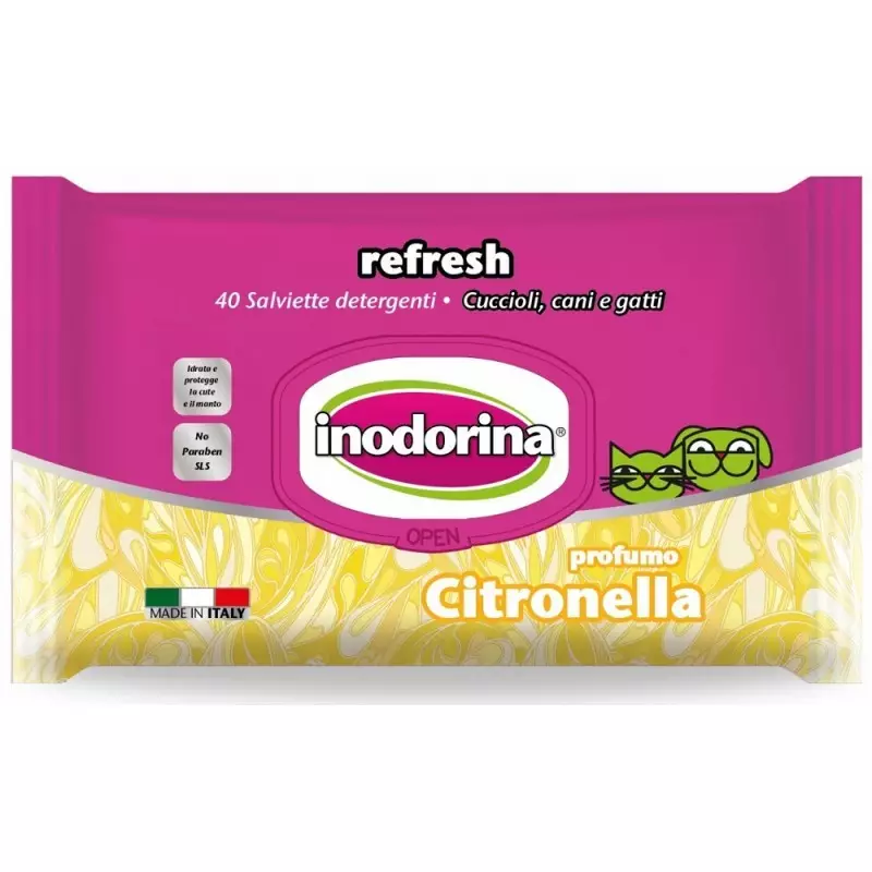 INODORINA SALVIETTE CITRONELLA 40 pz.