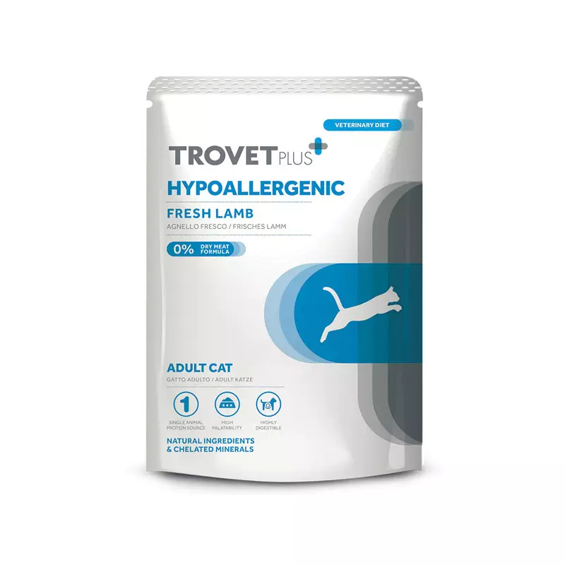 Trovet - Plus Cat Adult Hypoallergen Agnello Fresco 85gr Trovet - Plus Cat Adult Hypoallergen Agnello Fresco 85gr