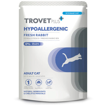 Trovet - Plus Cat Adult Hypoallergenes frisches Kaninchen 85gr -