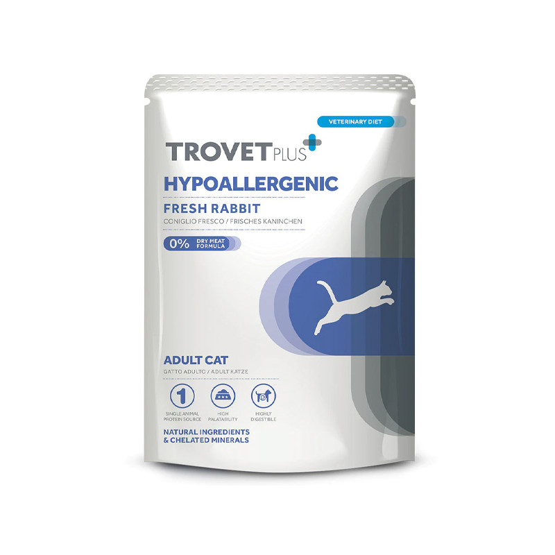 Trovet - Plus Cat Adult Hypoallergenic Kaninchen Fresco 85gr Trovet - Plus Cat Adult Hypoallergenic Kaninchen Fresco 85gr