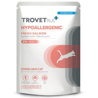 Trovet - Plus Cat Adult Sterilised Hypoallergenic Salmone Fresco 85gr -