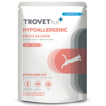 Trovet - Plus Cat Adult Sterilised Hypoallergenic Salmon Fresco 85gr - 