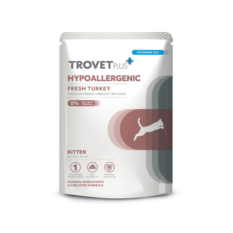 Trovet - Plus Cat Kitten Hypoallergenic Truthahn Fresco 85gr