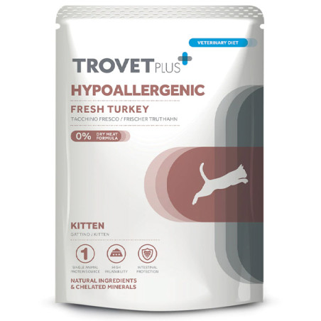 Trovet - Plus Cat Kitten Hypoallergenes Tacchino Fresco 85gr - 